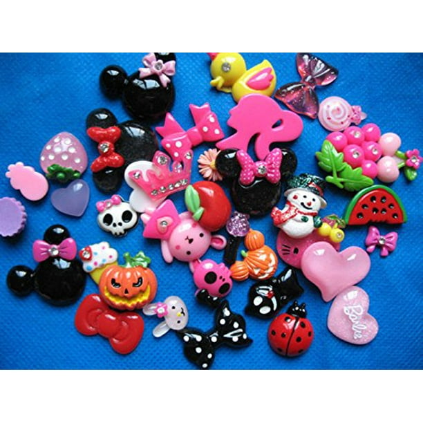 YYCRAFT Plastic Hearts//Stars//Bows//Flatback Pearls for Scrapbooking Crafts,DIY Phone Case Decoration Assorted Size /& Color,500pcs